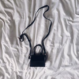 Faux Crocodile Mini Handbag